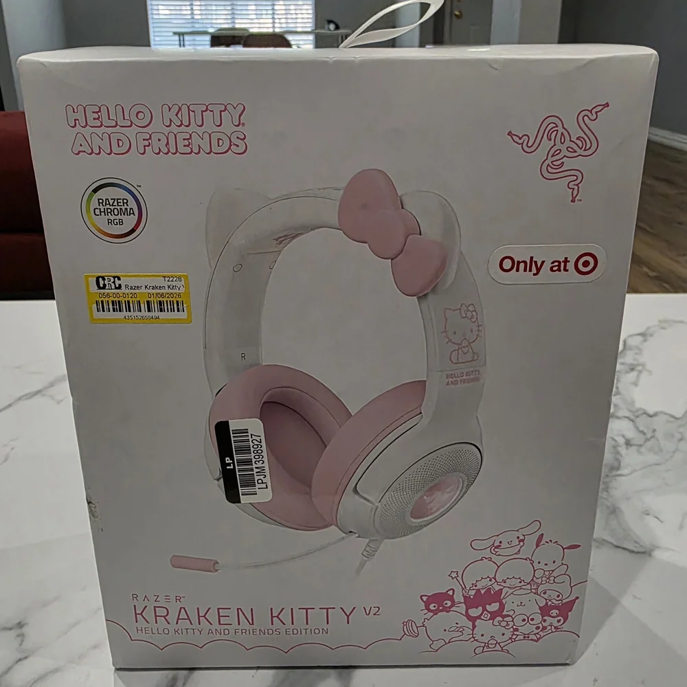 Razer Kraken Kitty V2 Hello Kitty Pink & White Gaming Headset